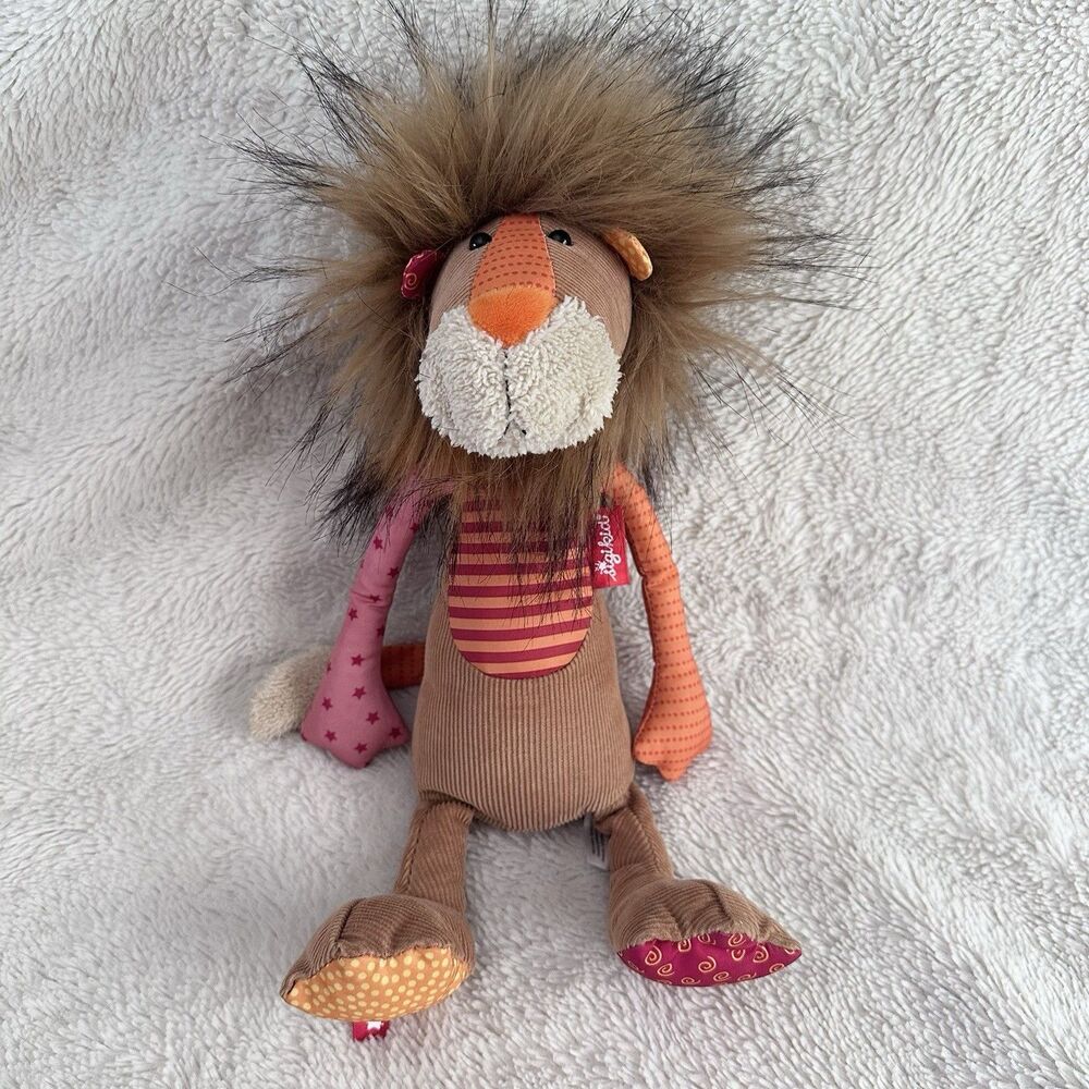 Sigikid Patchwork Sweety Lion Plush 15" Colorful Soft Stuffed Animal Toy